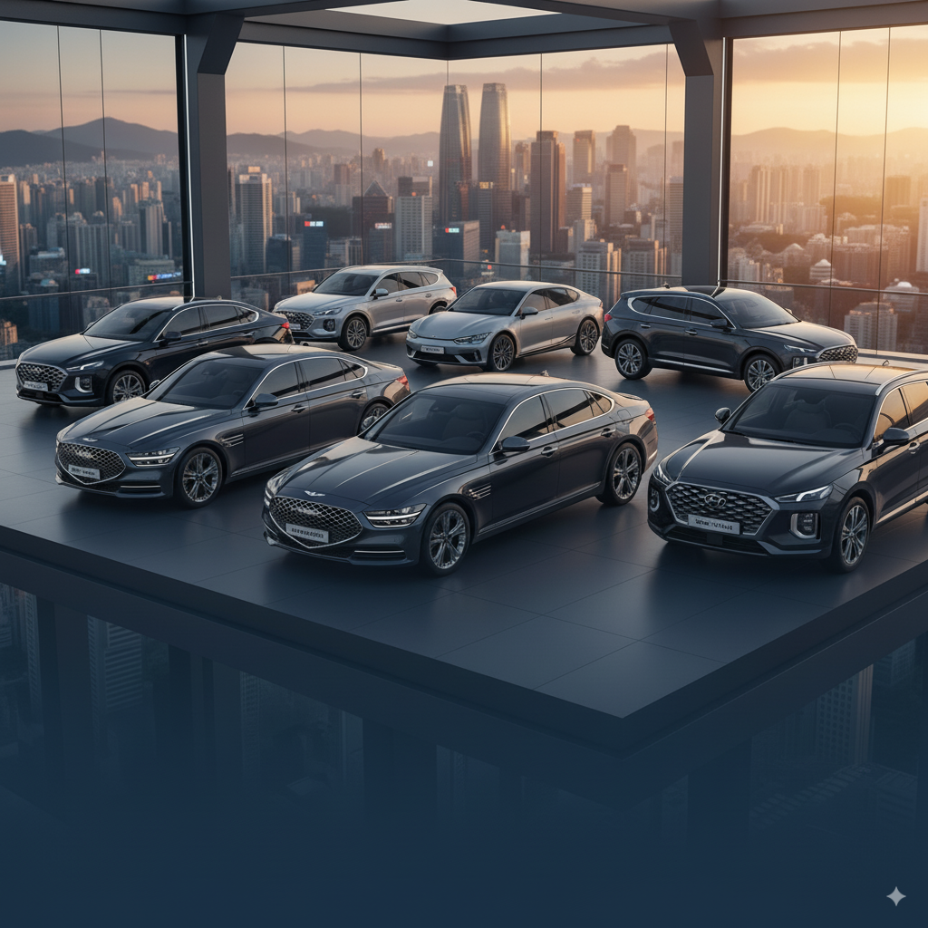 Современный автомобиль на дороге